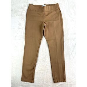 Tempo Paris Pants Women’s XL Ponte Knit Pull on Dress Pants Brown